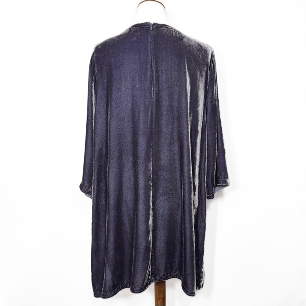 Eileen Fisher Charcoal Velvet A-Line Tunic - Picture 5 of 15